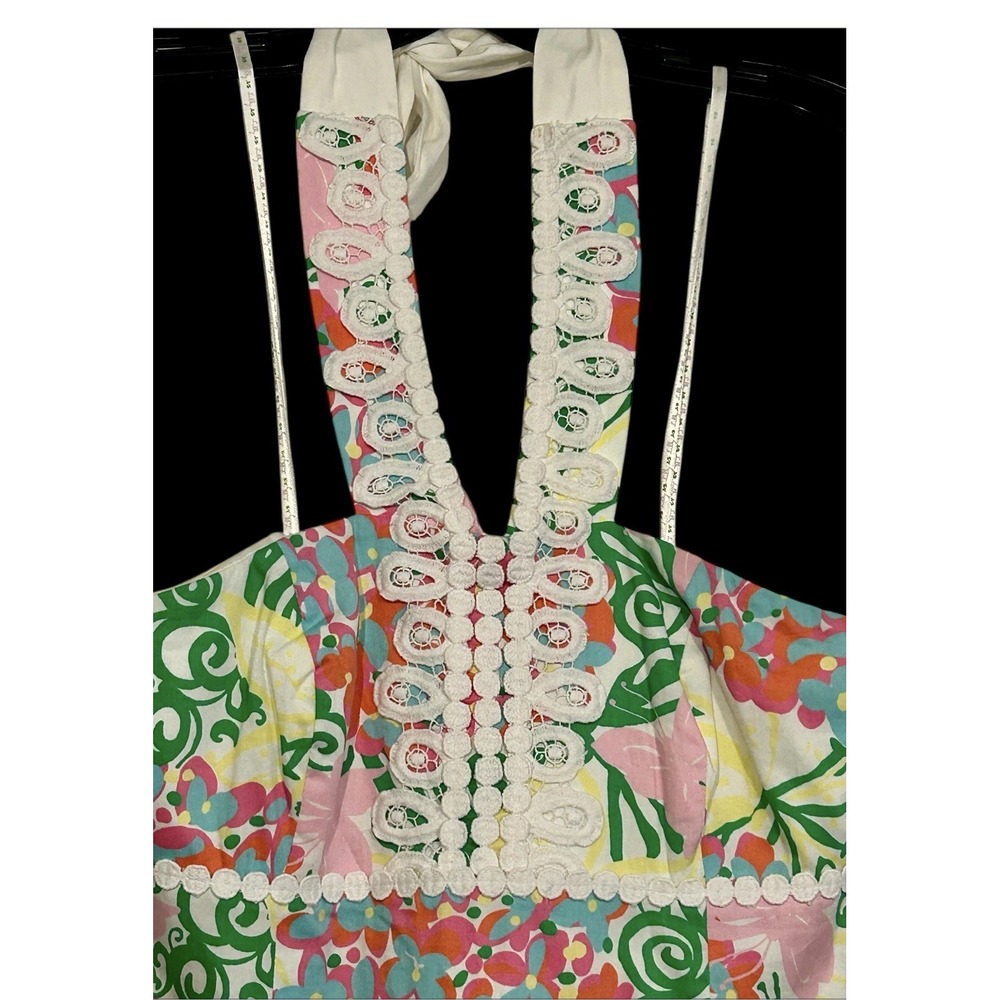 Lilly Pulitzer Halter‎ Isabel Dress Hotty Pink Day Lilly Sz. 2 $228.00 - Picture 3 of 4